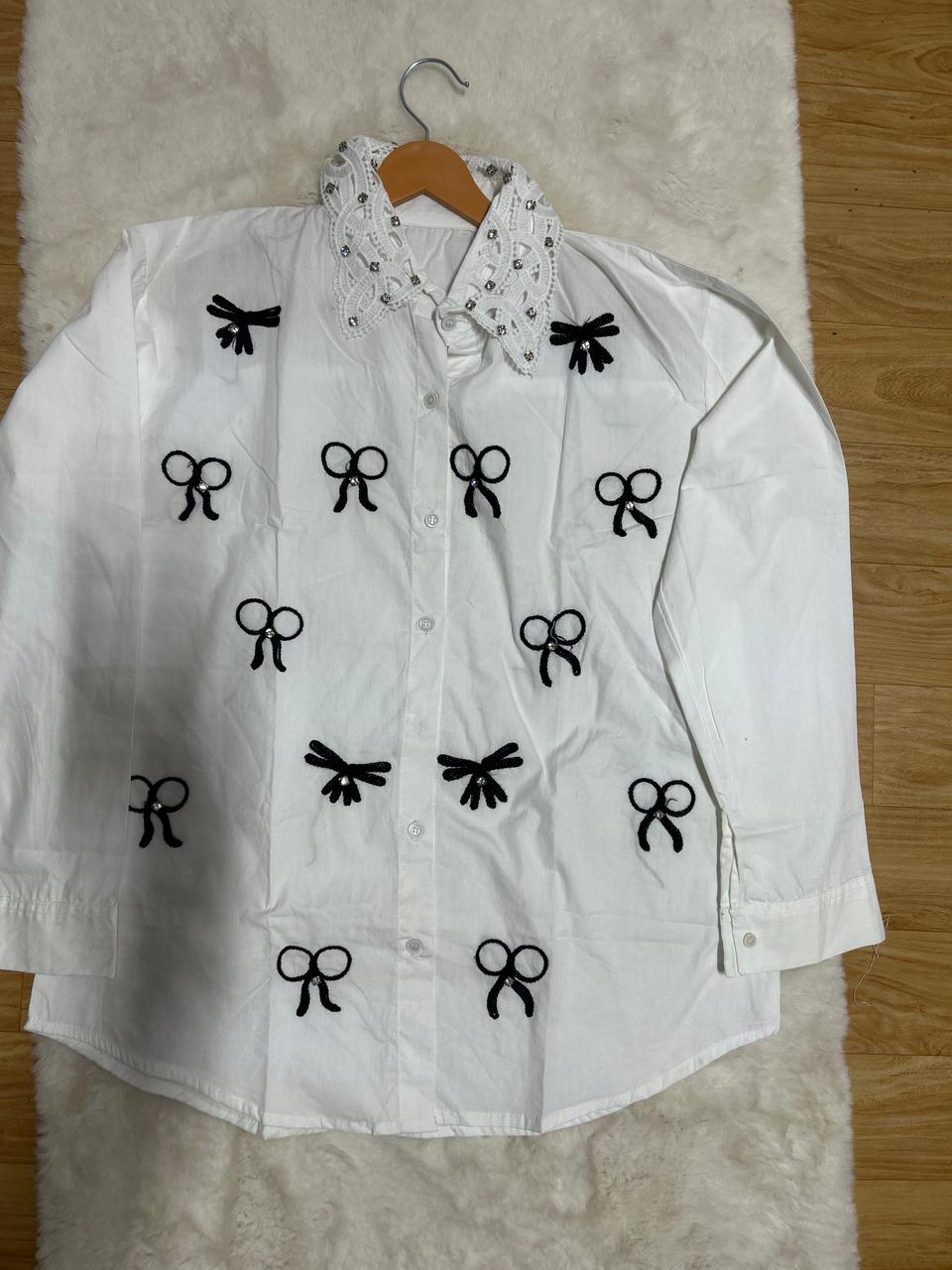 Bow Stone elegent Shirt