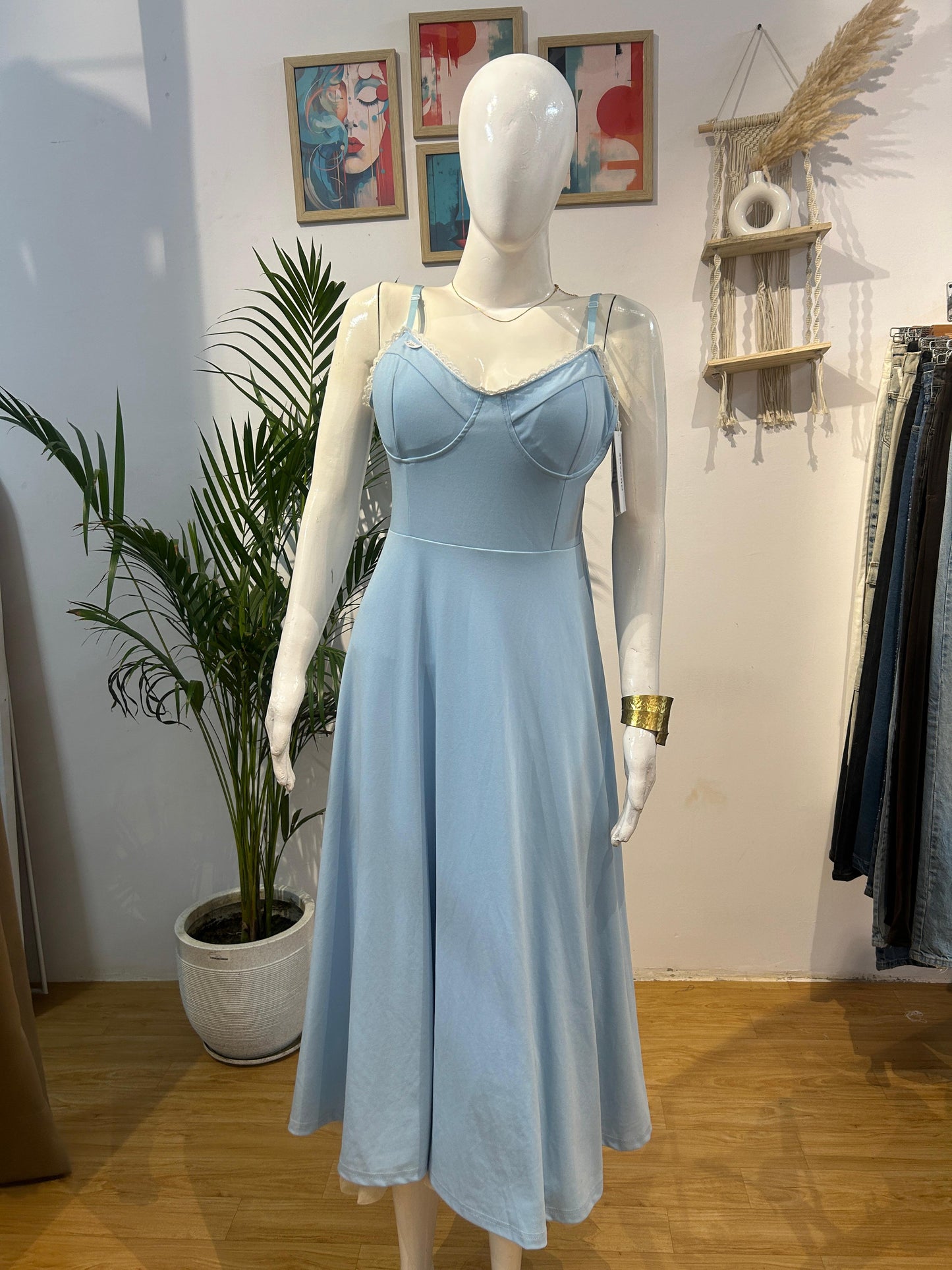 Color Block A line dress